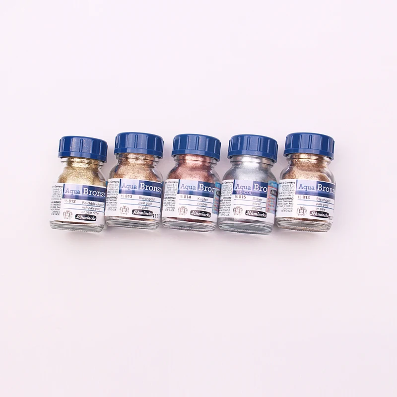 Немецкая твердая Акварельная пигментная пудра 20 мл бронзового золотого