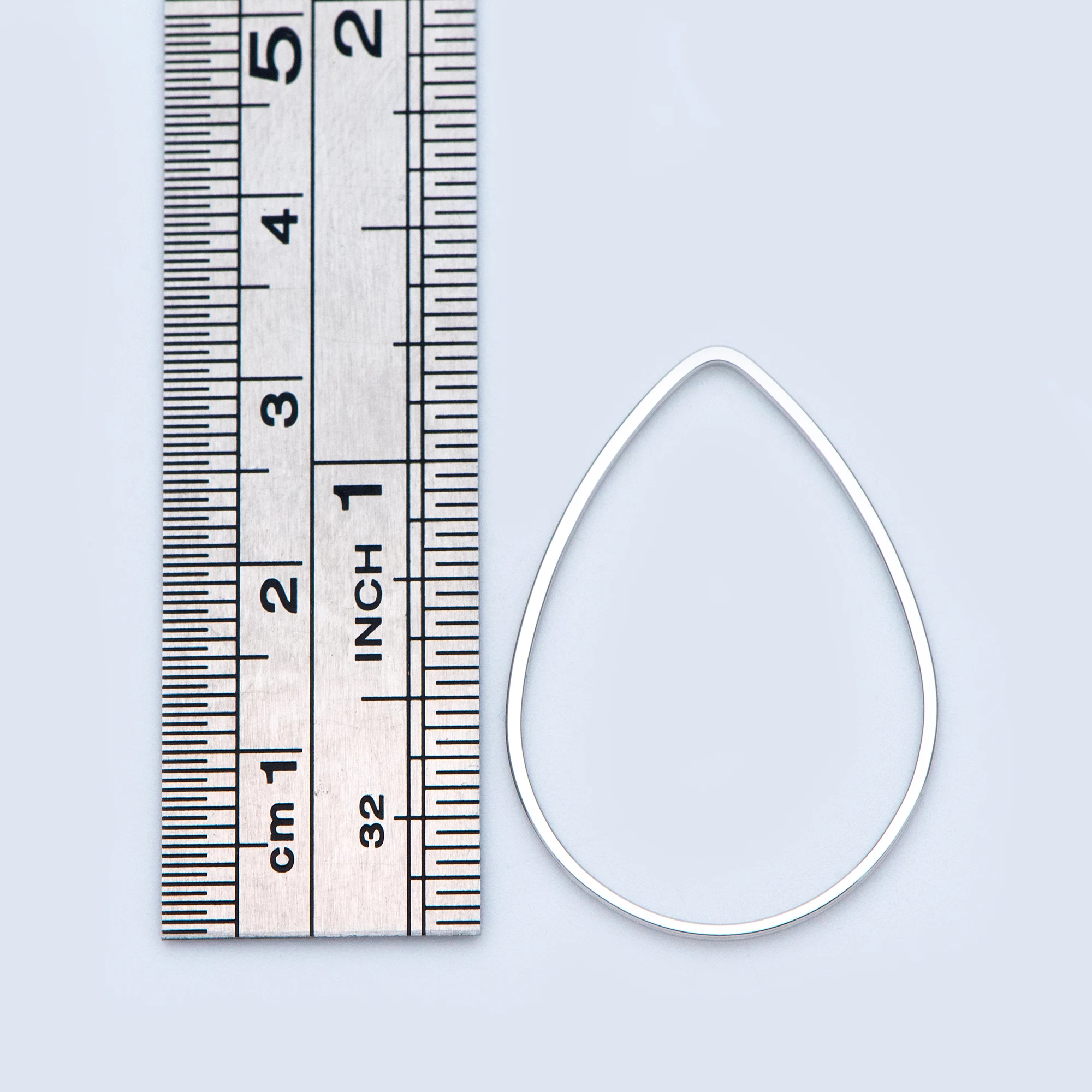 10 шт. Серебряный тон слеза разъемы покрытого Родием Латунные Подвески капельки