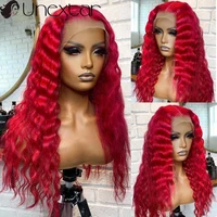red color lace front wig with baby hair 13x4 loose wave brazilian remy hair lace front human hair wigs for women