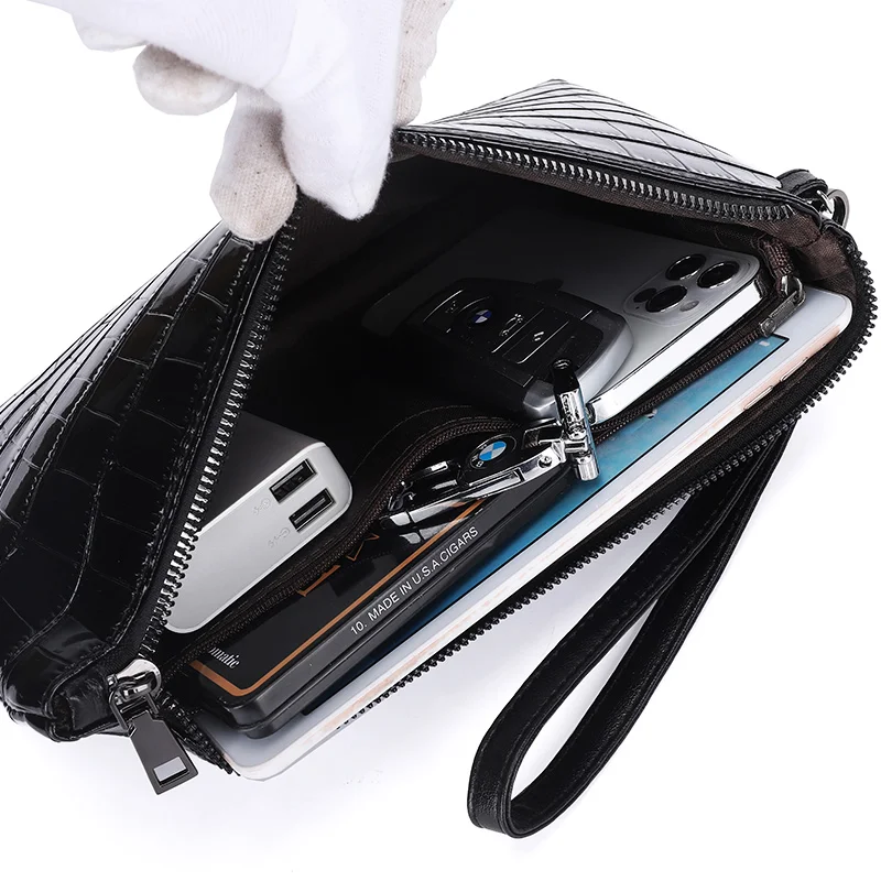 New Design Men's Day Clutch Soft Envelop Bag Big Capacity Handbag Messenger Bag Male Travel Bag iPad Case
