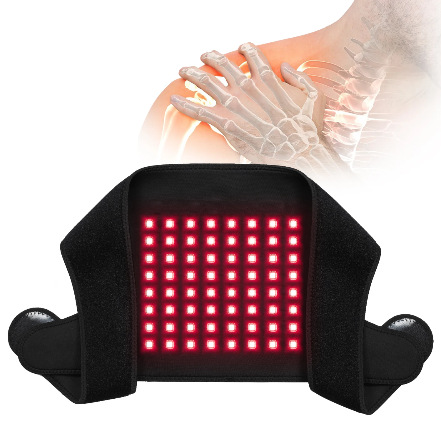 

DGYAO 660nm Red Light Therapy & 880nm Near Infrared Device Body Care Equipment Back Pain Relief Wrap Pad Safe Use at Home Gift