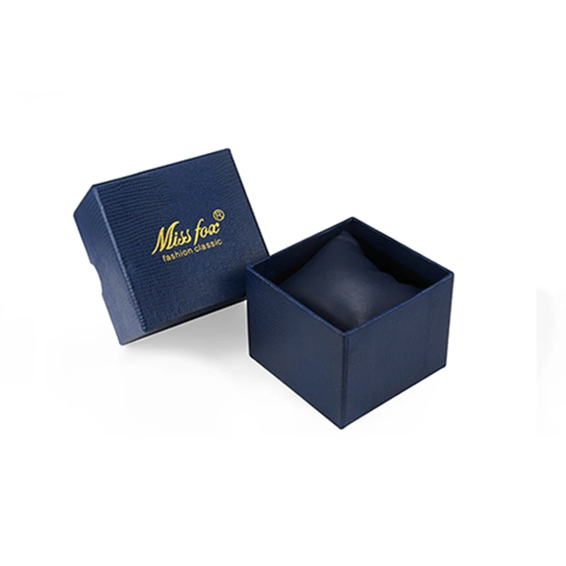 

MISSFOX Luxury High Quality Watch Box Lmitation Leather Box Top With For Quartz Ladies Watch Best Gift For Watches Women Men