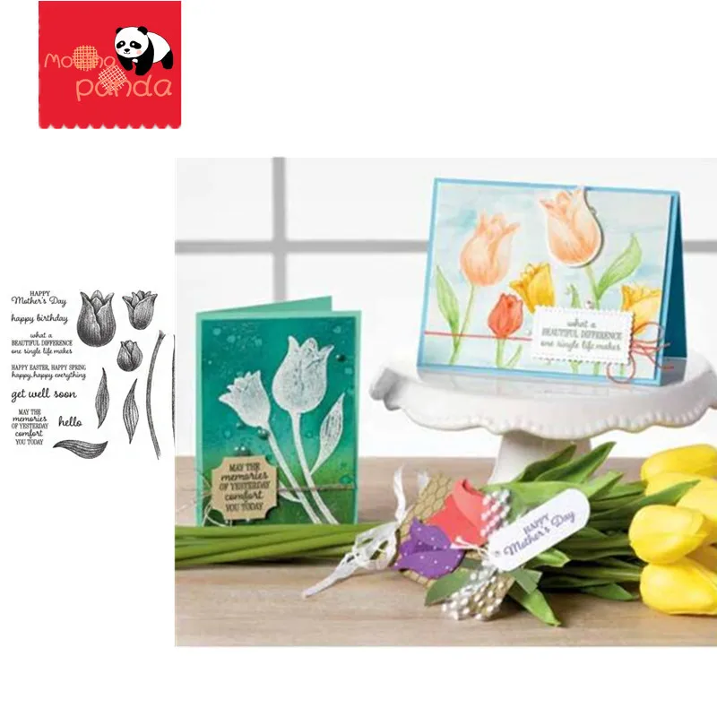 Металлические Вырубные штампы и трафареты тюльпана для скрапбукинга сделай сам