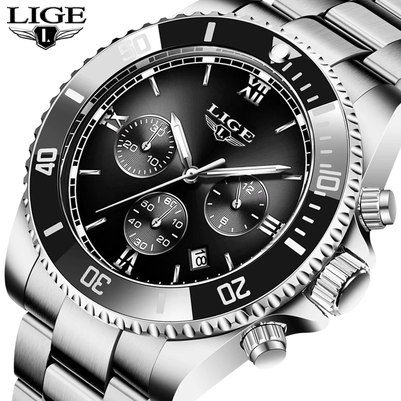 

2020 LIGE Men Sport Watch Fashion Brand Luxury Analog Quartz Watch Men Wristwatch Relogio Masculino Waterproof 30M reloj hombre