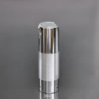 50pcslot 30ml electroplating silver airless pump lotion bottle airless bottle plastic bottle with pressed pump