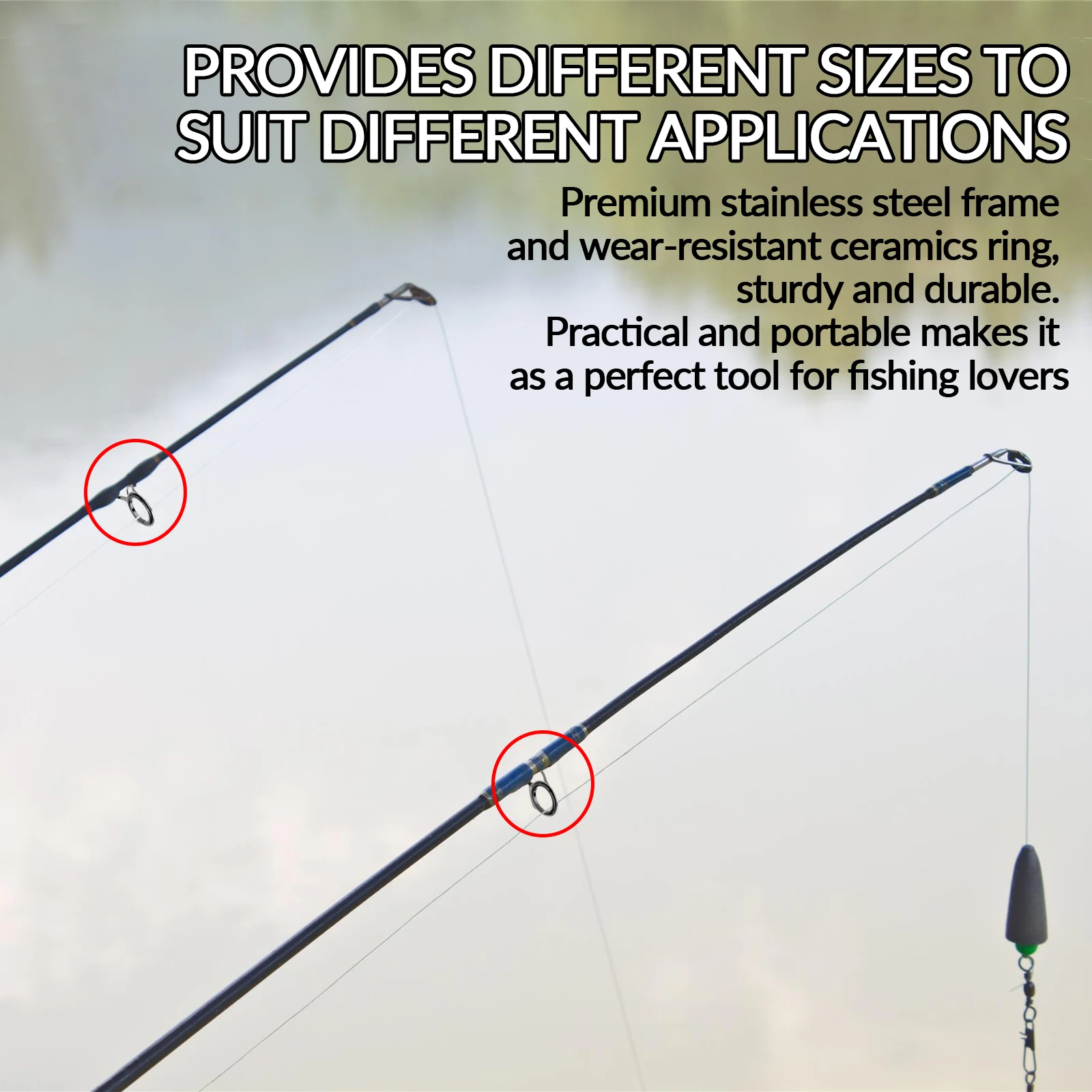 Набор направляющих для удочки 7 шт. набор ремонта инструмент сделай сам стержень