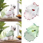 Новое летнее платье с принтом фрукты одежда с принтом в виде собак маленьких собак и кошек Футболка Pet дышащая футболка со щенком зеленого и белого цветов кошка собака нижняя одежда