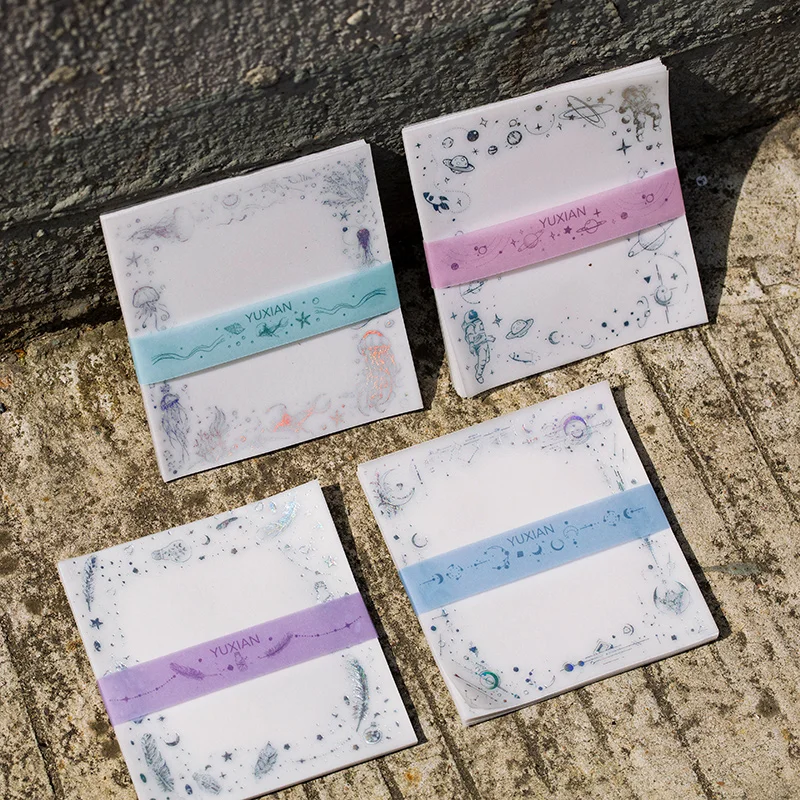 30 листов винтажная серия снов лунный светильник липкий блокнот для заметок