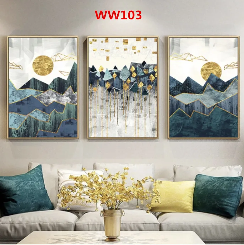 WW103 алюминиевая рама холст продажа скандинавские абстрактные геометрические