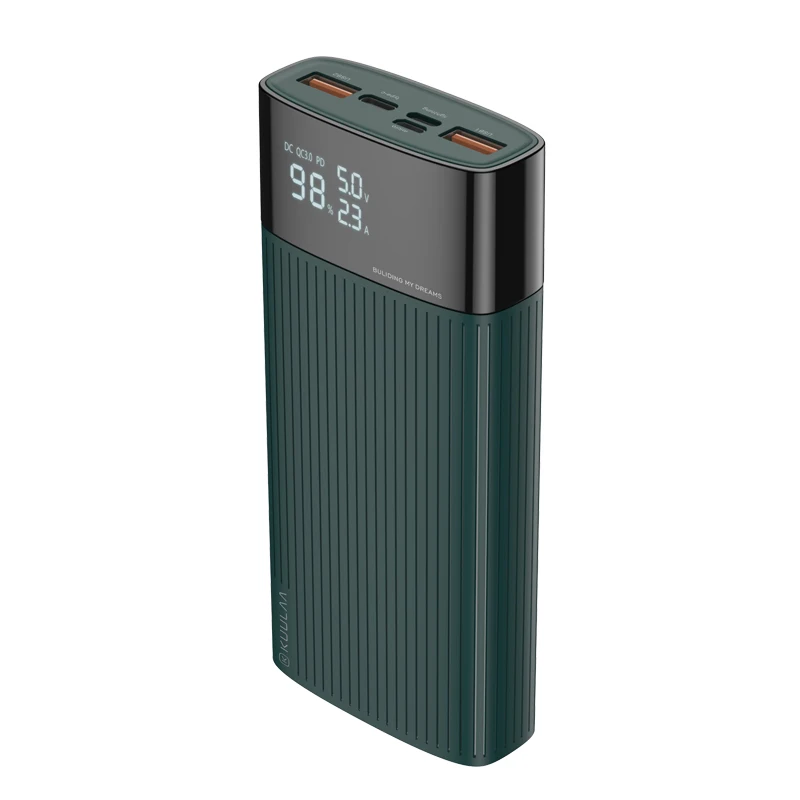 Green KUULAA 20000 мАч, внешний аккумулятор PD, быстрая зарядка, повербанк, быстрая зарядка, Внешнее зарядное устройство для iPhone, samsung, Xiaomi, внешний аккумулятор - Цвет: Green