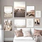 Скандинавский стиль восход солнца в богемном стиле естественный ландшафт фотопечать на холсте искусство на стену гостиная украшение для дома живопись