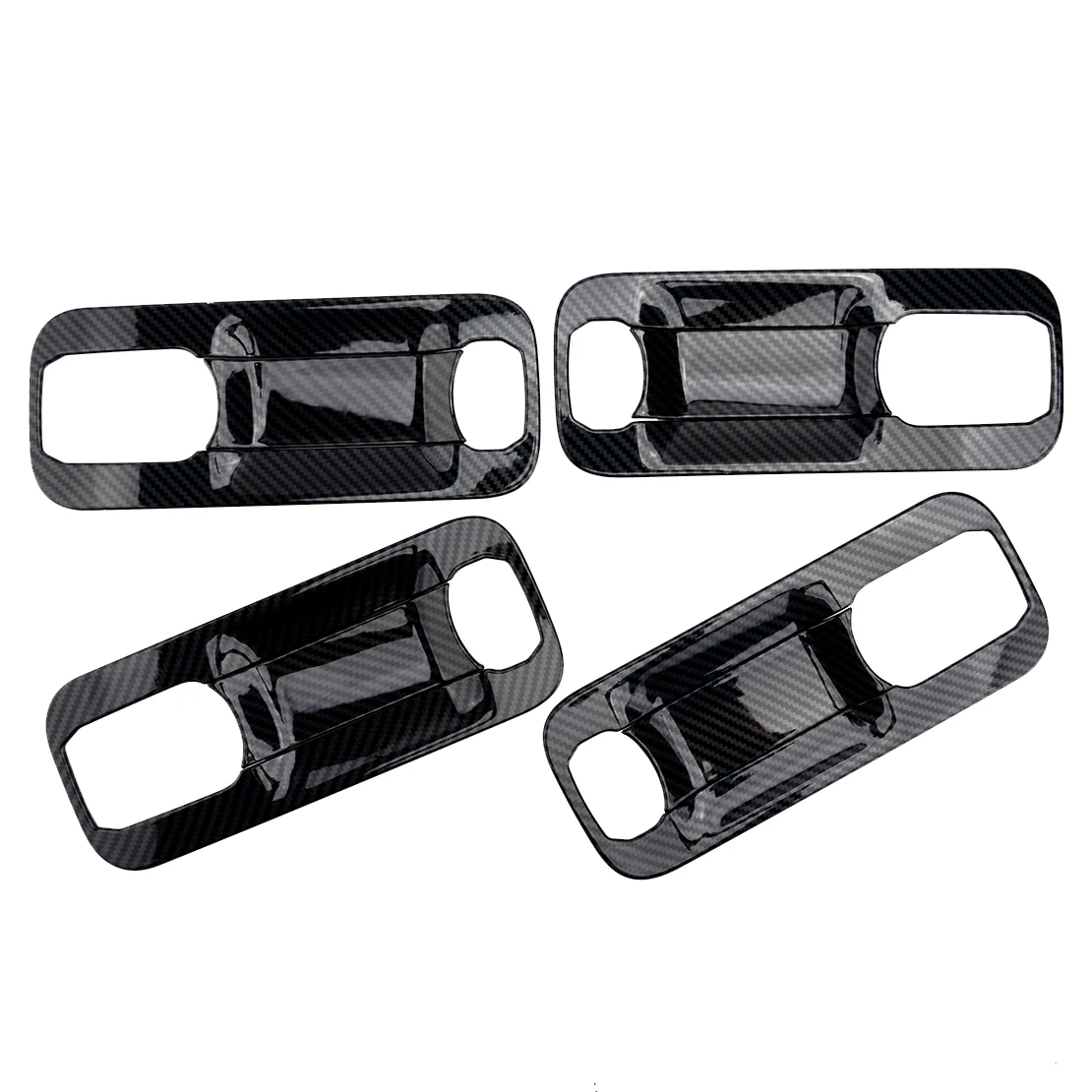 

4pcs Carbon Fiber Style ABS Car Door Handle Bowl Cover Trim Fit for Ford F-150 F150 2017 2018 2019 2020 Styling