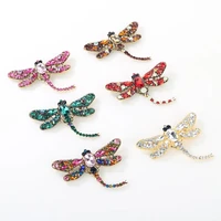 70 hot sell womens fashion dragonfly crystal brooch lovely rhinestone scarf pin jewelry