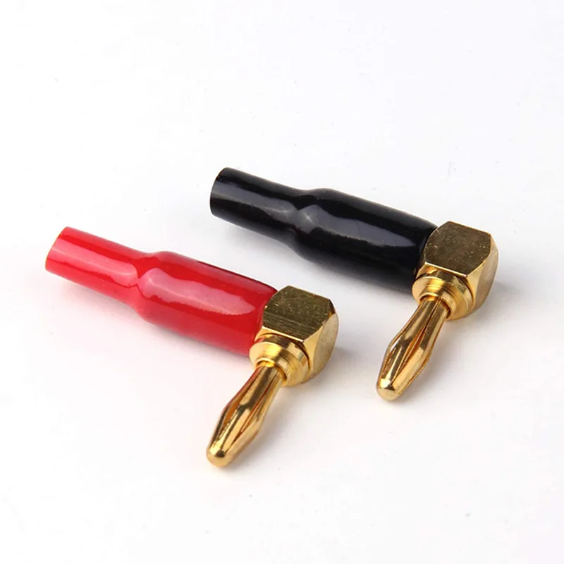 10 шт. адаптер для углового громкоговорителя вилки 4 мм 90 градусов разъем динамика