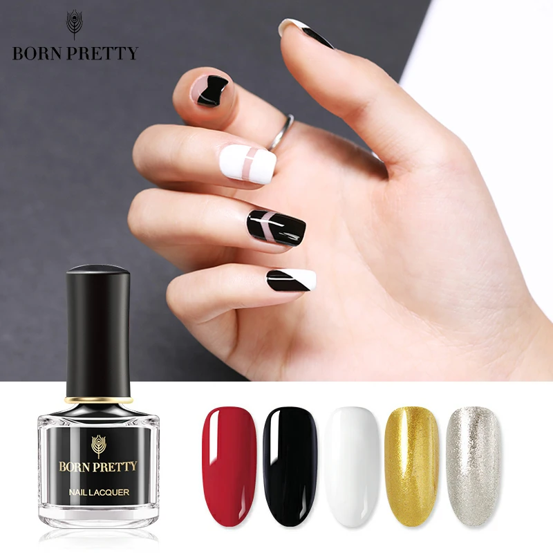 BORN PRETTY красочный лак для ногтей 6 мл черный красный белый на масляной основе Лайк