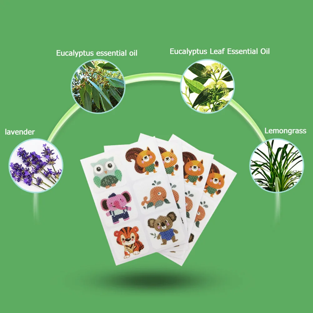 120 шт. Москитная милые наклейки из мультфильмов нетоксичный анти москитные