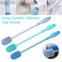 silicone bottle brush cleaner long handle for cleaning water bottle glasses coffee mug baby bottle household ye hot