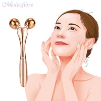 3d face roller massager shaping lifting facial skin care wrinkle remove body massage metal handle slimming beauty tool