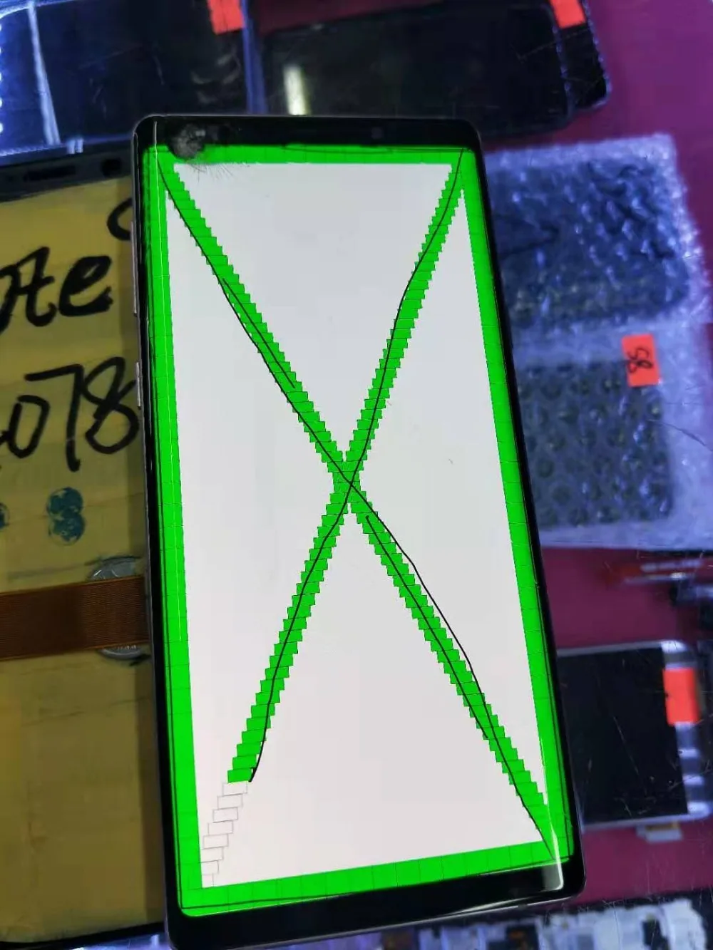 Сломанный ЖК-дисплей для samsung S7edge/s8+ plus/S9, бесполезный ЖК-дисплей с рамкой
