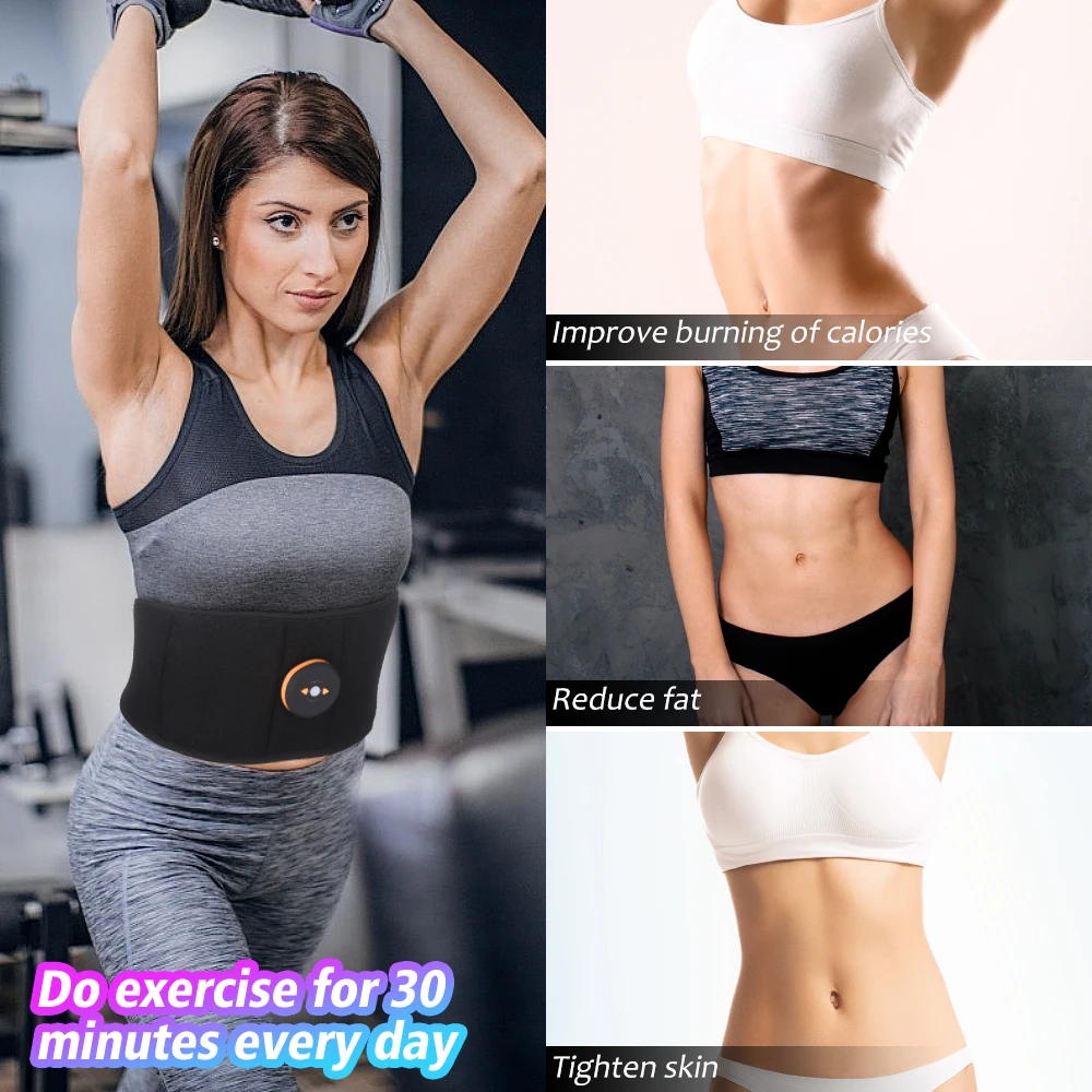 Body Slimming Belt Electric Abdominal Trainer Muscle Stimulator Toner Weight Loss New Smart EMS Fitness Vibration Unisex | Красота и