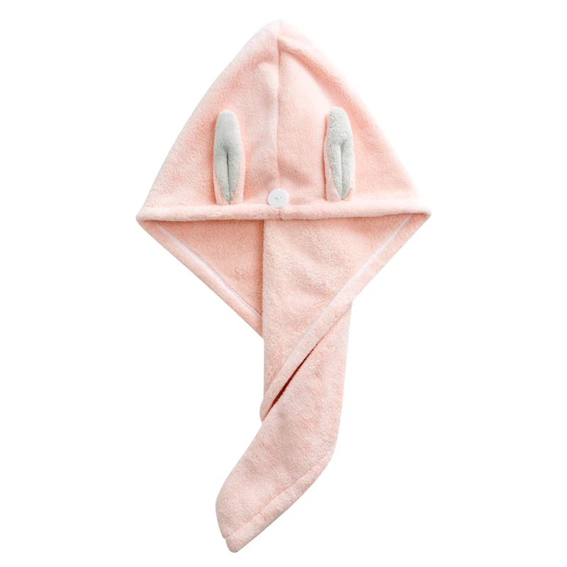 

Cute Rabbit Ears Hair Towels Women Shower Towels Quickly Dry Hair Hat Multicolor Microfiber Towel Household Bathroom Towel