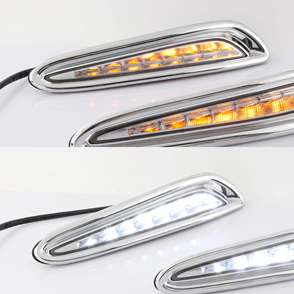 Дневные ходовые огни CSCSNL 1 пара дневные противотуманные фары желтый сигнал