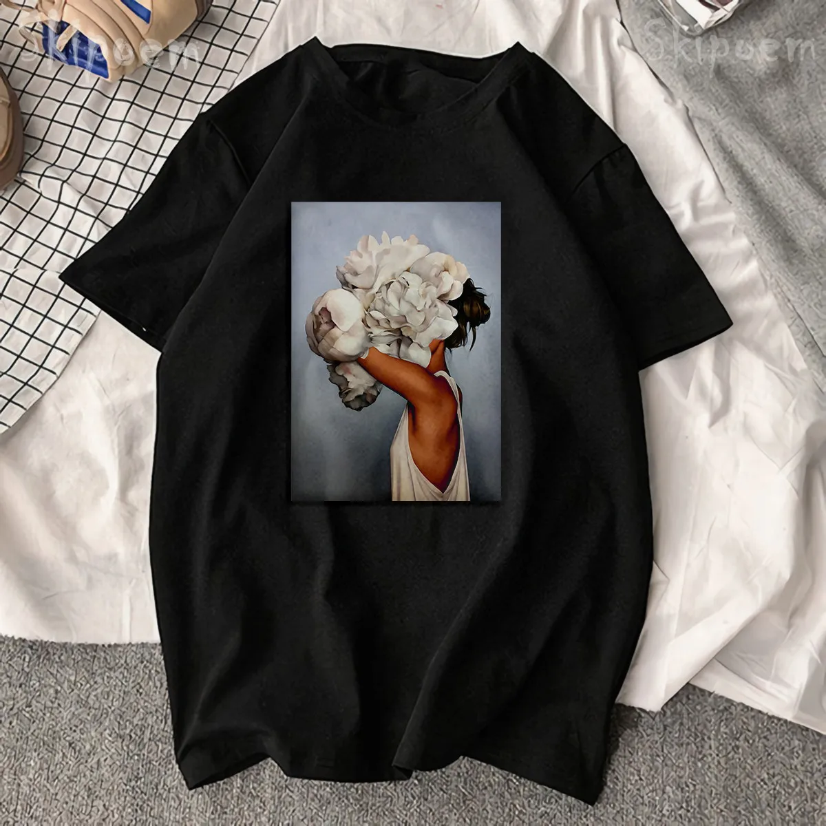 Женская футболка с принтом RICORIT новая хлопковая Футболка в стиле Харадзюку топы