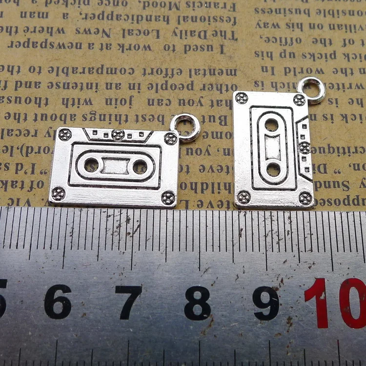 

Supplies For Jewelry Making 10pcs 16x23mm Antique Silver Color Tape Charms