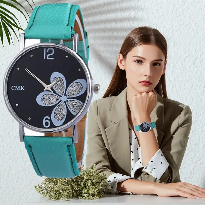 

orologio donna Women Fashion Flowers Small Fresh Printed Belt Student Quartz Watch Watch Ladies Dress Wristwatches Gifts reloj