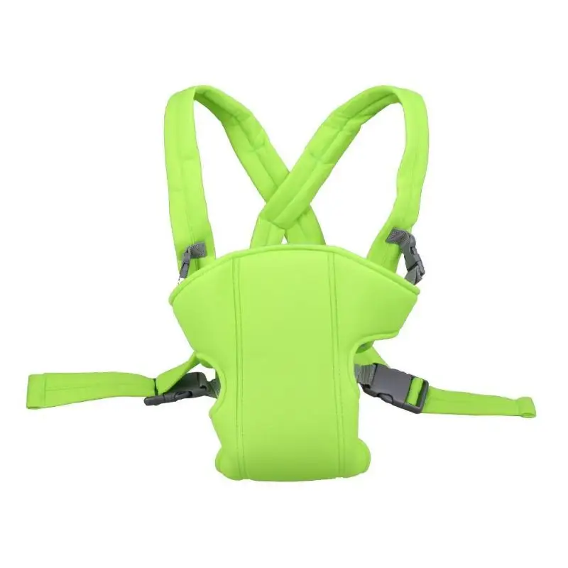 Зеленый Portable Ergonomic Baby Carrier Backpack Sling Wrap Cotton Toddler Infant Newborn Supply Front Back Type Adjustable Safety Strap - Цвет: Зеленый