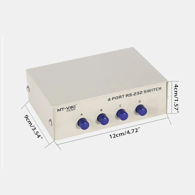 4 Port Rs-232c 9-pin Switch for Pc Serial Sharing Splitter Device Case 101A | Компьютеры и офис