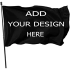 Индивидуальный флаг 5 футов X 1,25 футов, баннер с логотипом, бесплатный дизайн, 100D полиэстер, печатный декор, Спортивная реклама, латунные люверсы для помещений и улицы