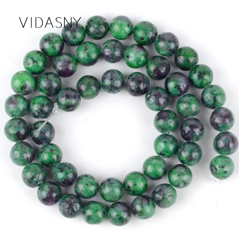 

Natural Stone Rubys Zoisite Round Spacer Beads For Jewelry Making 4mm-12mm Loose Beads Diy Bracelet Necklace 15'' Wholesale
