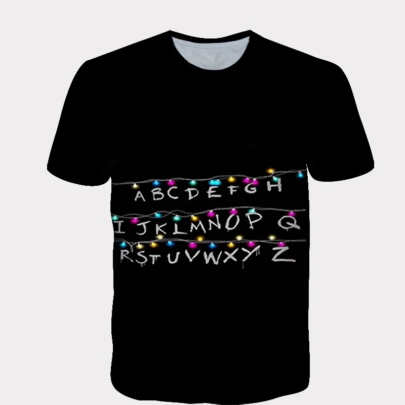 Новинка 2020 Детская футболка с рождественской елкой круглым вырезом и 3D принтом