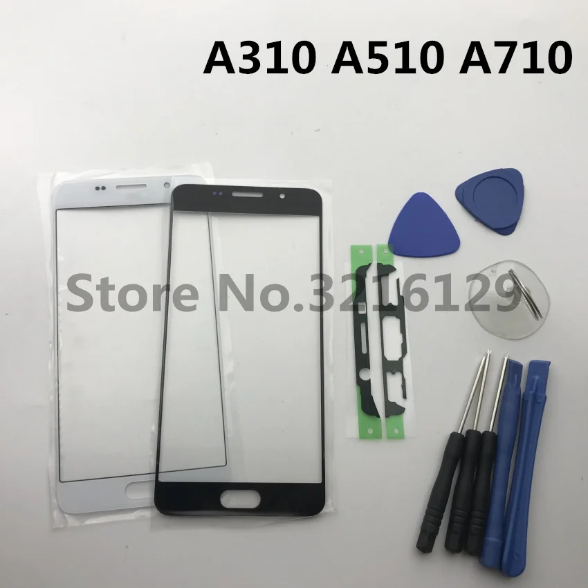 Передний сенсорный ЖК-экран внешнее стекло Замена объектива для samsung galaxy() A3 A310 A5 A5100 A510 A7 A7100 A710F+ инструмент+ наклейка