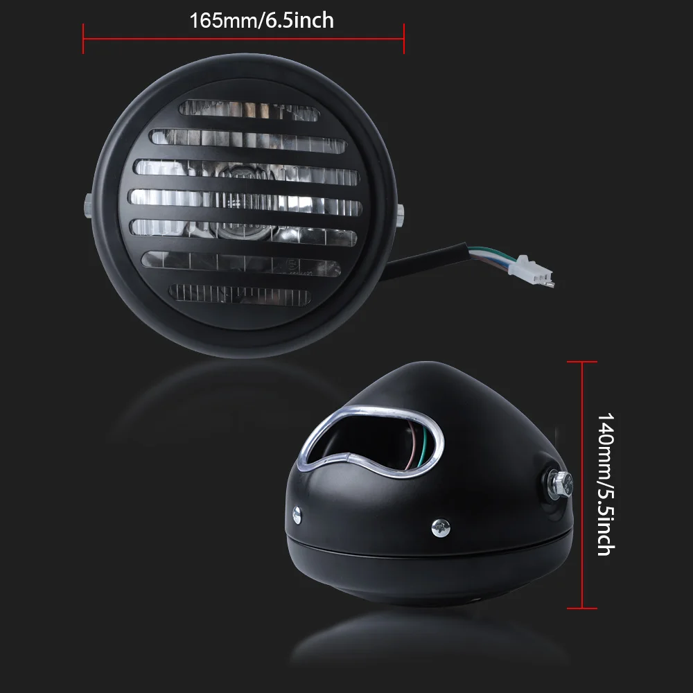 6 5 дюймов CG125 GN125 фара для мотоцикла 12 В передняя круглая 35 Вт подсветка подходит