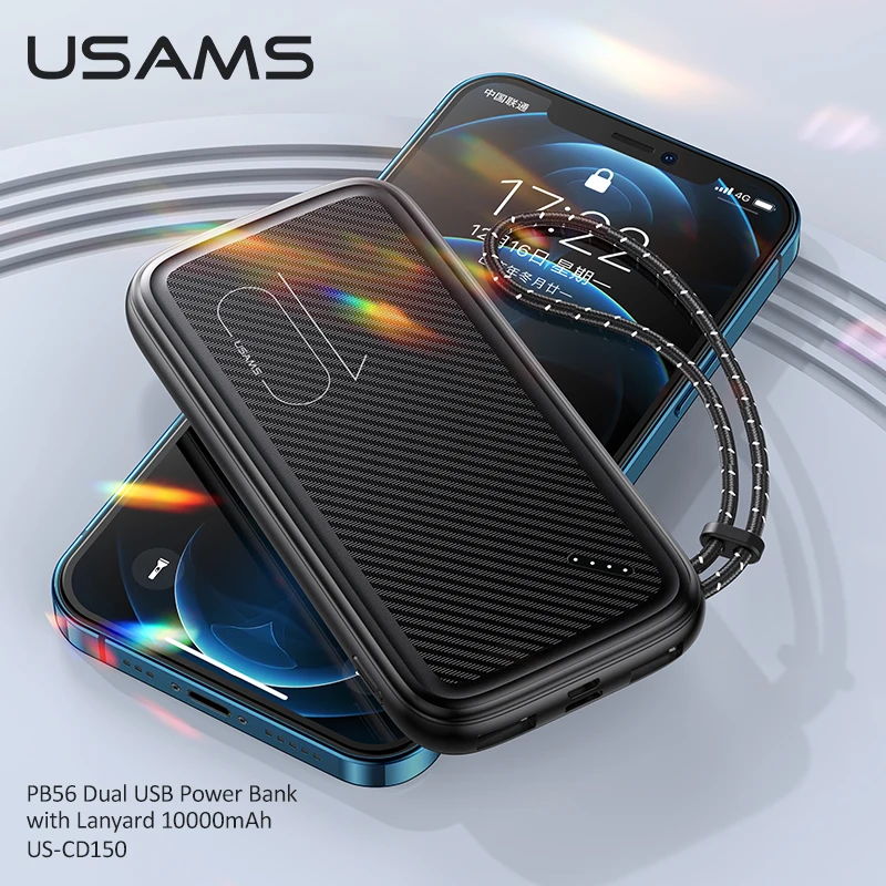 Внешний аккумулятор USAMS 10 Вт 10000 мАч 2 порта USB Type-C | Мобильные телефоны и