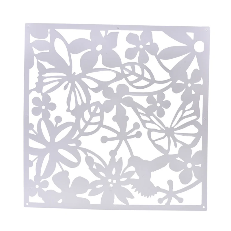 Разделительная панель с модными бабочками птицами и цветами разделительная для