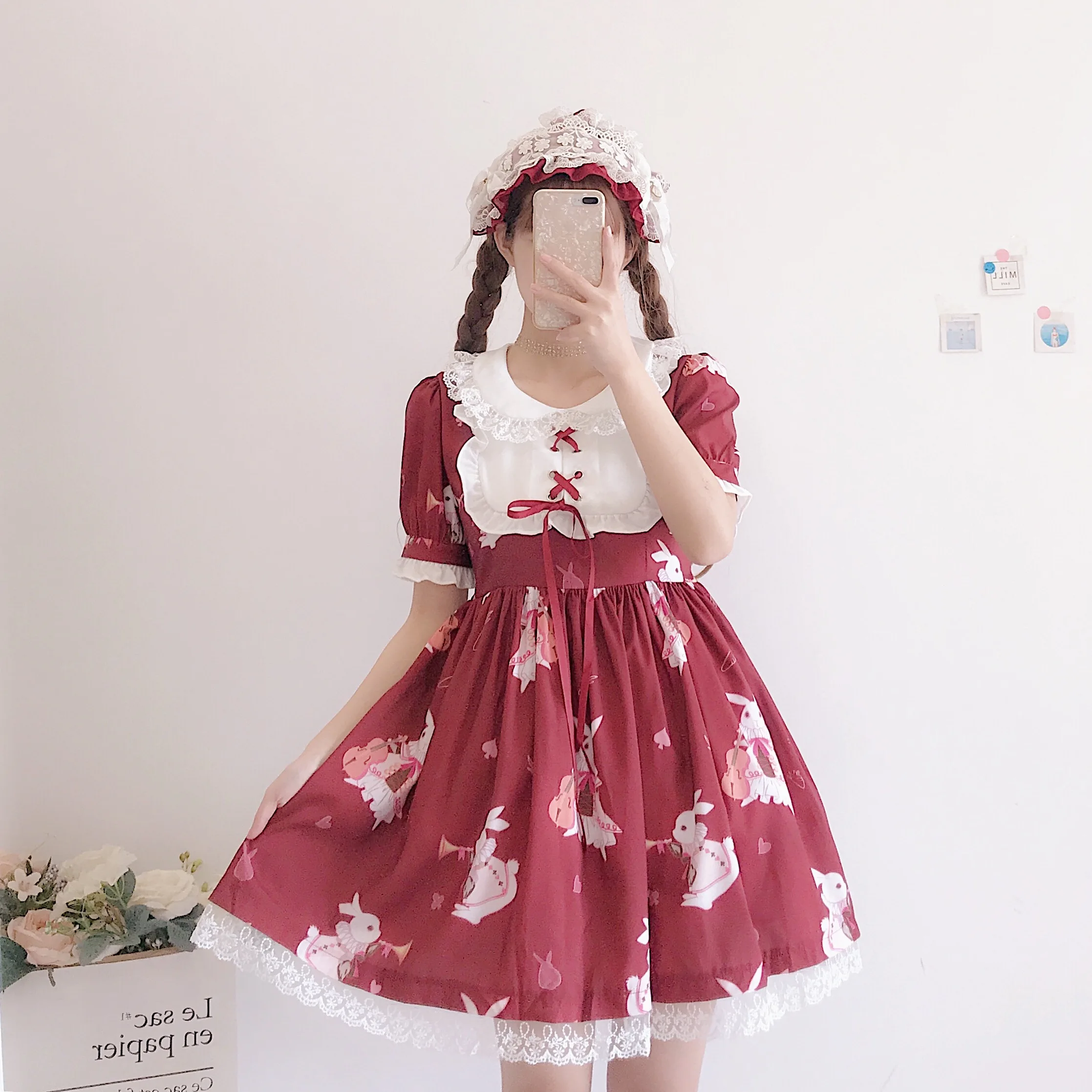 Платье в стиле &quotЛолита&quot милое платье милого кролика для девочек японском