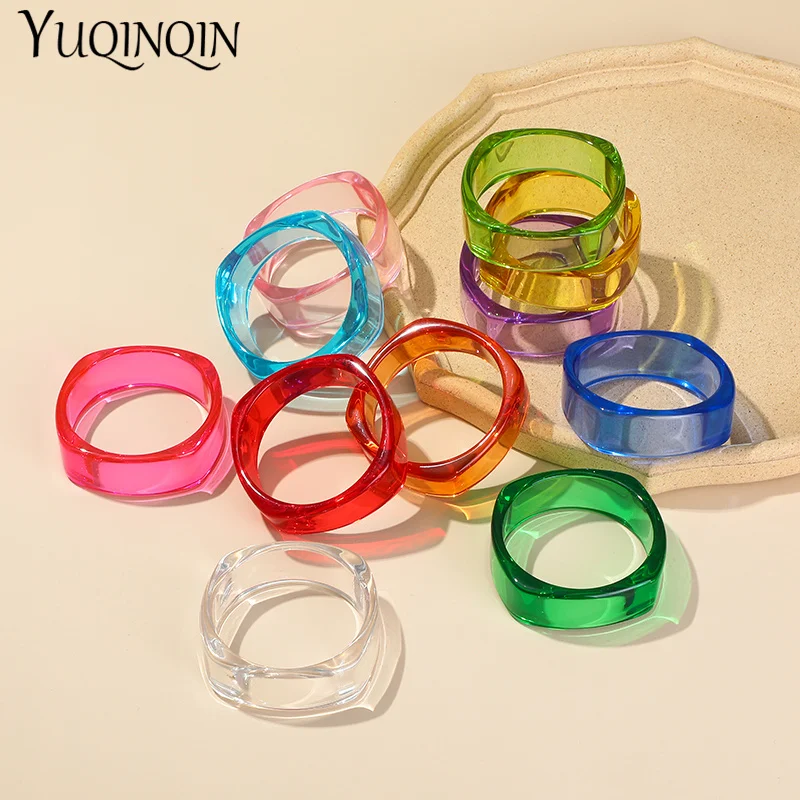 2021 модный прозрачный браслет для женщин индийские украшения акриловые браслеты