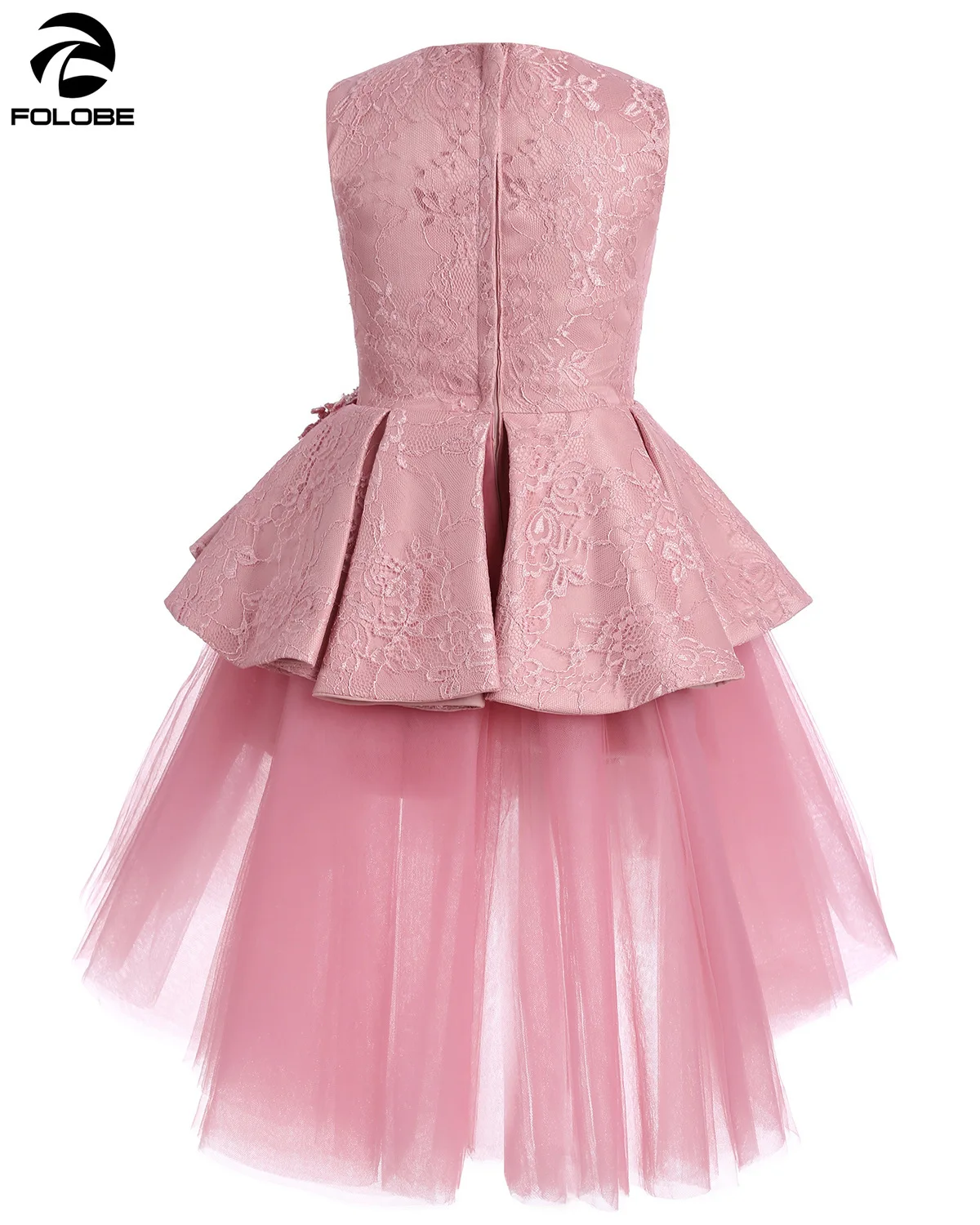 FOLOBE розовые цветочные платья для девочек на свадьбу трапециевидные тюлевые