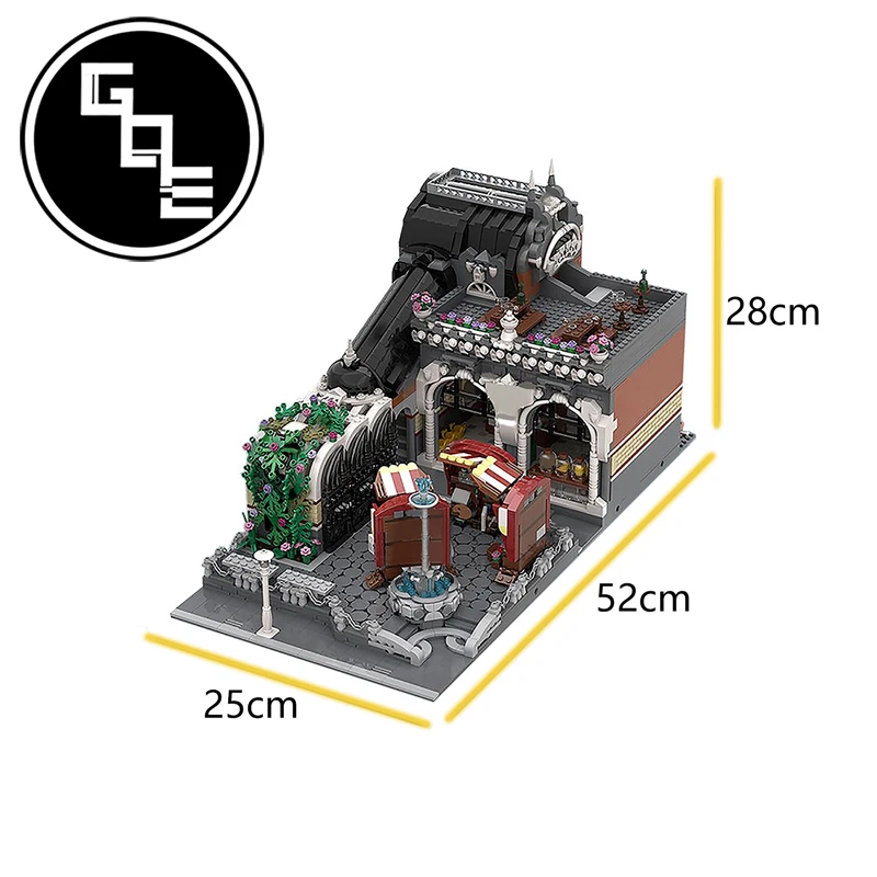 

City Street View Architecture Bricks MOC-14603 Hotel Costume Shop MOC-44804 Market Square Building Blocks Toys For Children Gift