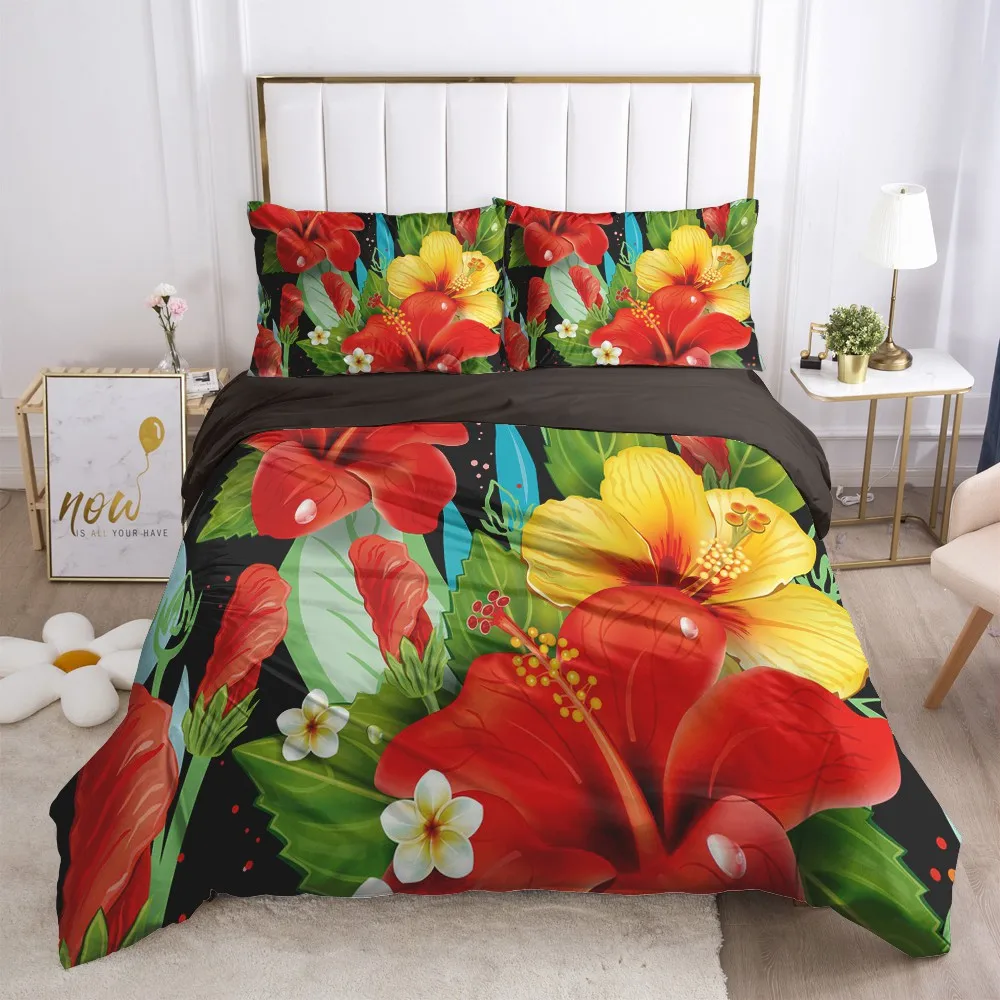 

3D Flowrs Design Custom Duvet Cover Sets Bedding Sets Quilt Covers and Pillow Cases Full Twin Single Double Size Bedding Sets