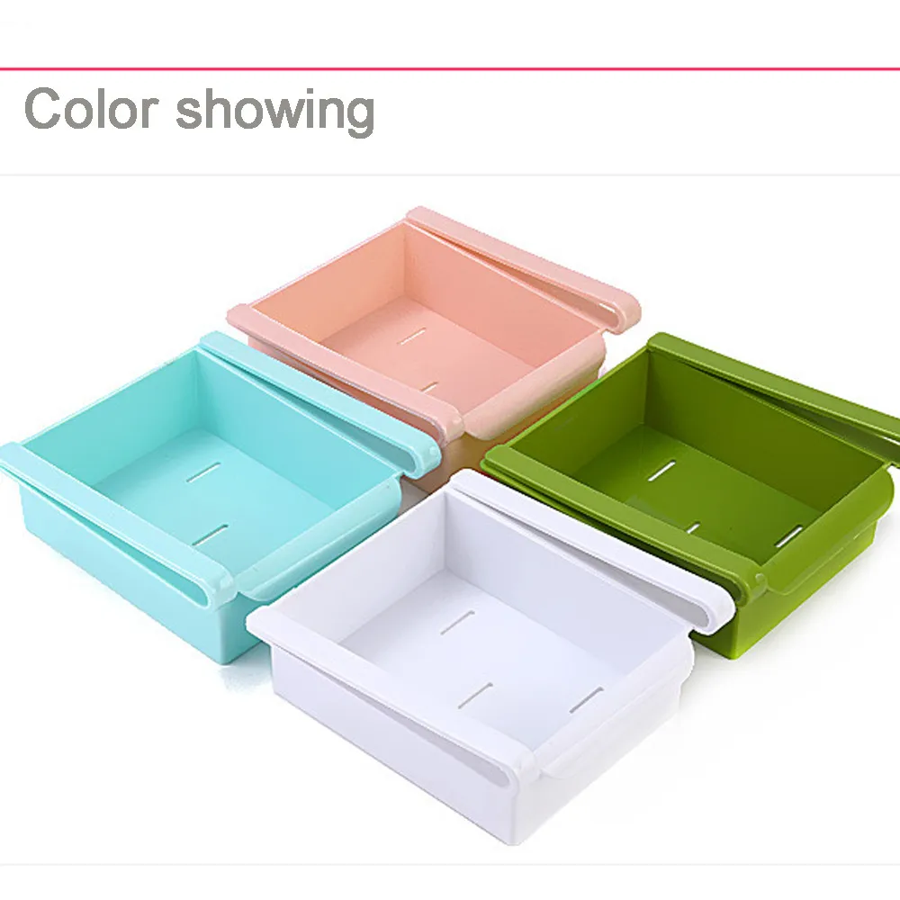 High Quality Slide Kitchen Fridge Freezer Space Saver Organizer Storage Rack Shelf Holder Housekeeping Container | Дом и сад