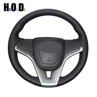 black pu artificial leather handsewing car steering wheel cover for chevrolet cruze 2009 2014 aveo orlando holden cruze ravon r4