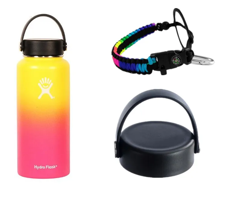 

40oz three sets Sports Bottle Hydro Flask Tumbler Flask Vacuum Insulated Flask Stainless Steel Water Bottle Wide Mouth Outdoor