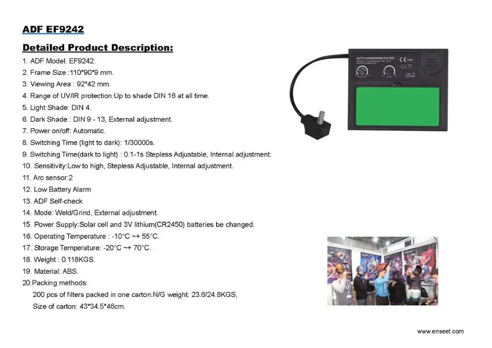 

Solar Auto Darkening/Grinding Welding Filter Lens Of Welding Mask/Goggles Welding Helmet/Welder Cap UV IR Filter Shade