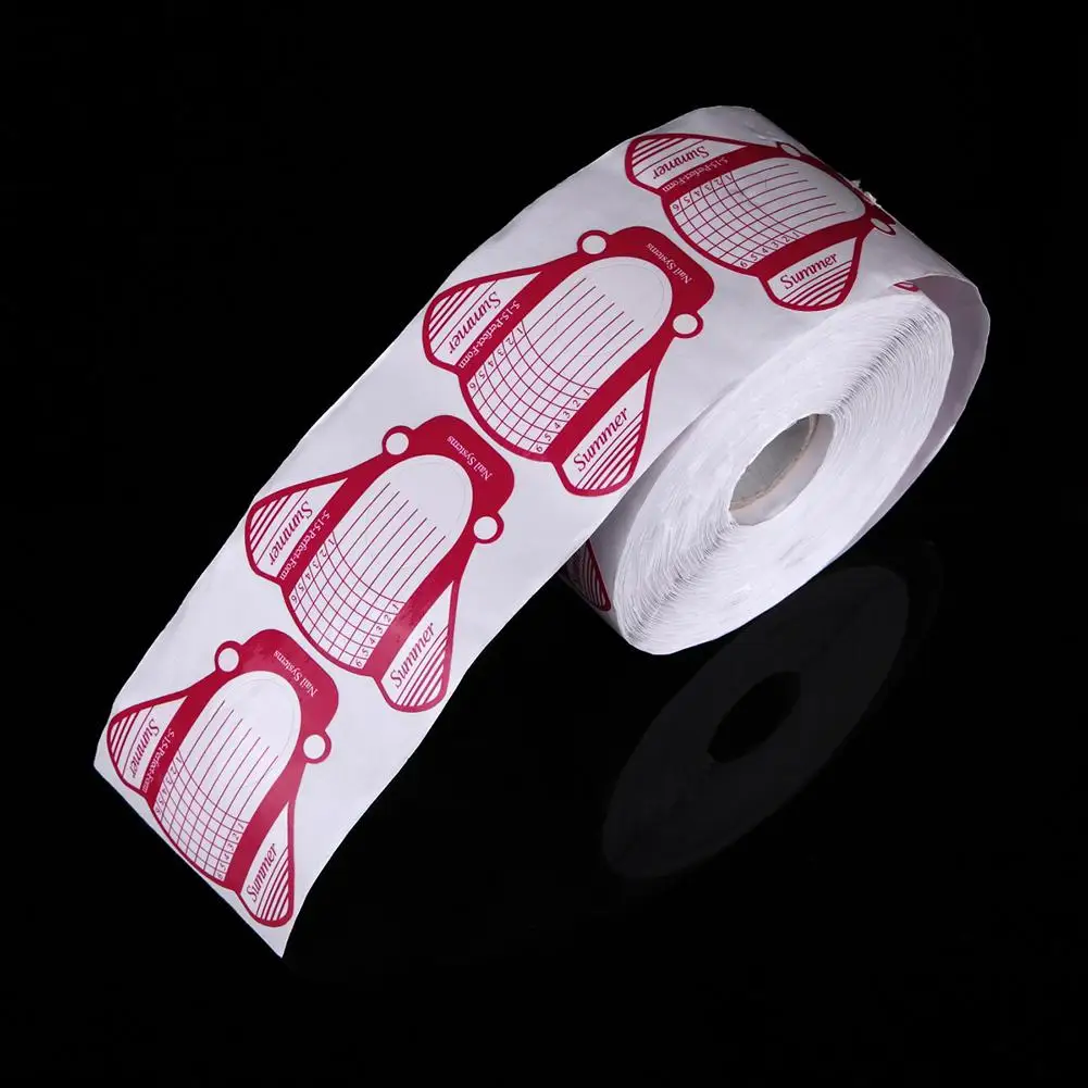 500pcs/roll Nail Art Extension Sticker Purple Fish Shape Guide Tips Stickers Maincure Salon Gel Polish Nails Tool Easy Use | Красота и