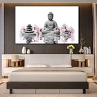 Будда холст живопись абстрактное искусство белый мрамор плантация плакат печать современное искусство стены картины для гостиной