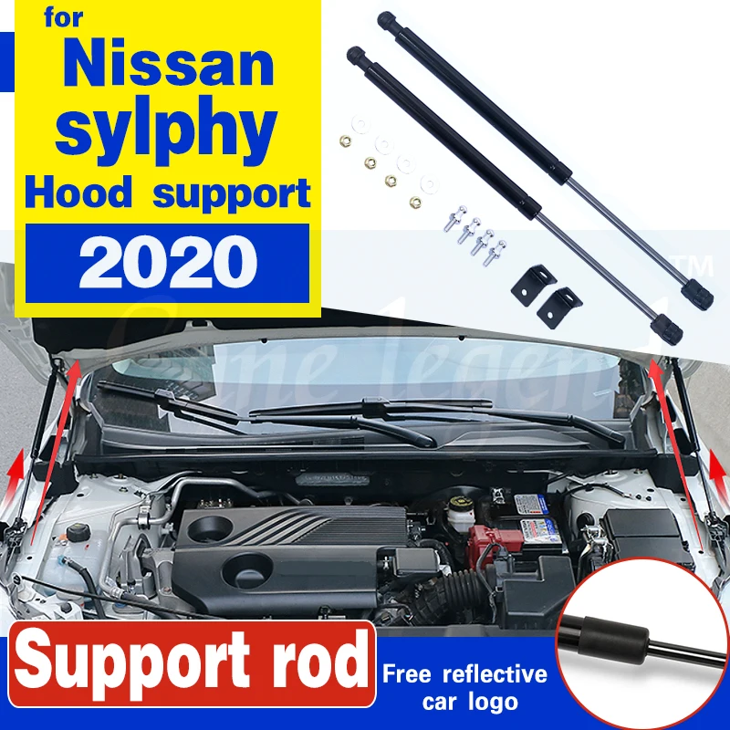 

For Nissan sylphy Sentra 2020 front hood Engine cover supporting Hydraulic rod Strut spring shock Bars bracket Car-styling